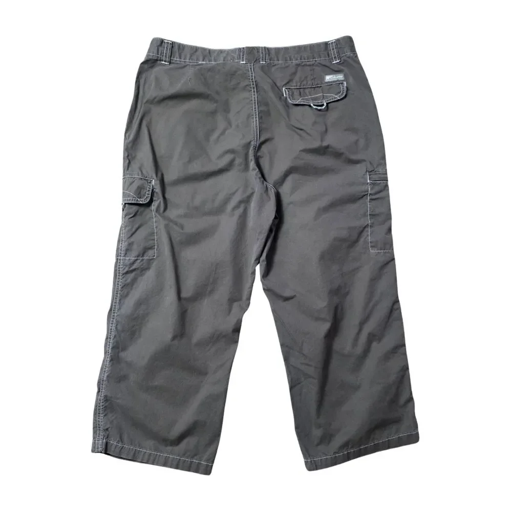 Columbia Sportswear Brown Cargo Crop Pants Womens Size 14 Capri Camping Hiking - Picture 2 of 5